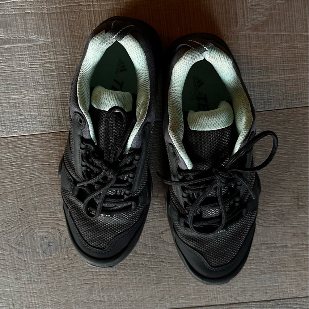 adidas Black and Mint Sneakers